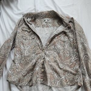 Paisley Button-Up Shirt